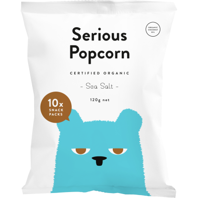 Serious Popcorn Organic Sea Salt Popcorn 10 x 12g