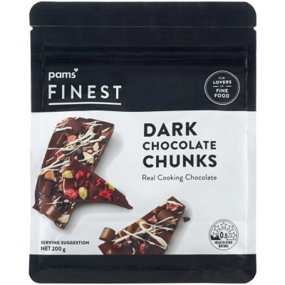 Pams Finest Dark Chocolate Chunks 200g