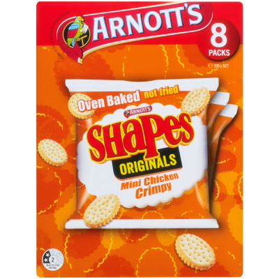 Arnott's Shapes Mini Chicken Crimpy Crackers 200g