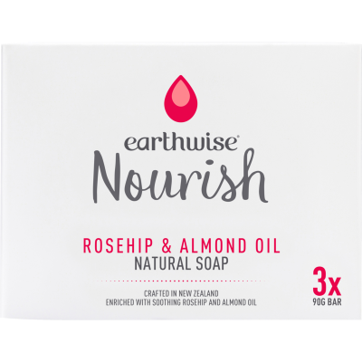 Earthwise Nourish Rosehip and Almond Oil Soap 270g