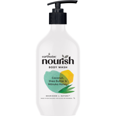 Earthwise Nourish Coconut Shea Butter & Manuka Honey Body Wash 1l