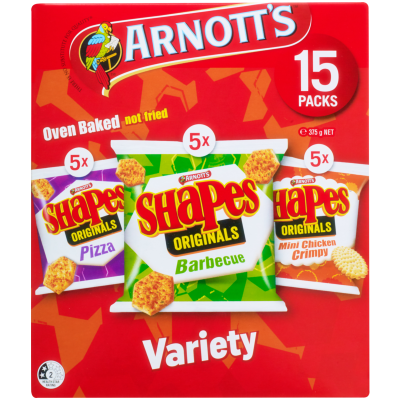 Arnott's Shapes Variety Multi Pack 15pk