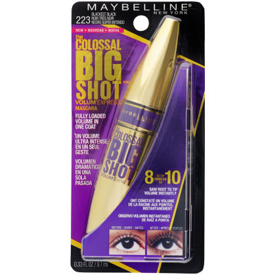 Maybelline New York Colossal Big Shot Volumizing Blackest Black Mascara ea