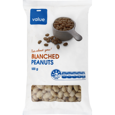 Value Blanched Peanuts 500g