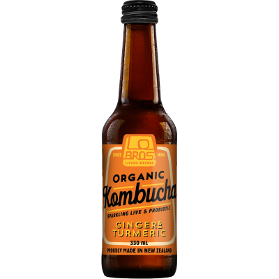 Lo Bros Ginger & Turmeric Organic Kombucha 330ml