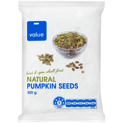 Value Natural Pumpkin Seeds 300g