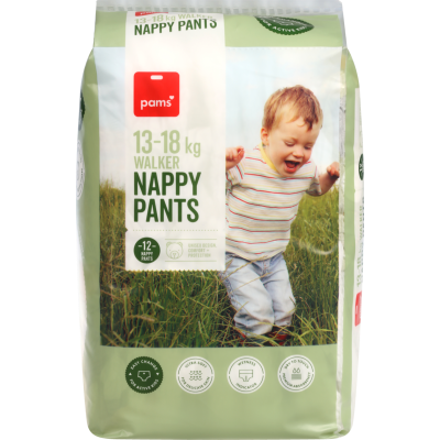 Pams Nappy Pants 13-18kg Walker 12pk