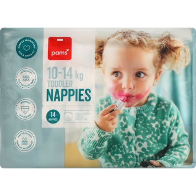 Pams Nappies 10-14kg Toddler 14pk