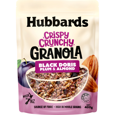 Hubbards Black Doris Plum & Almond Crispy Crunchy Granola 400g