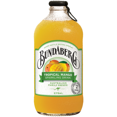 Bundaberg Tropical Mango Sparkling Drink 375ml