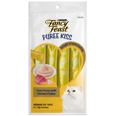 Purina Fancy Feast Tuna Puree with Chicken Flakes Premium Cat Treat 40g