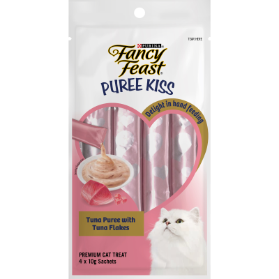 Purina Fancy Feast Tuna Puree with Tuna Flakes Premium Cat Treat 40g