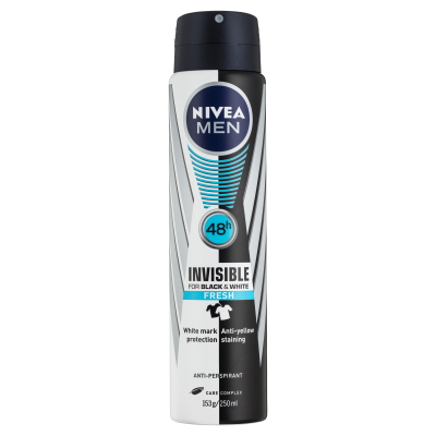 Nivea Men Invisible For Black & White Fresh Anti-Perspirant 250ml