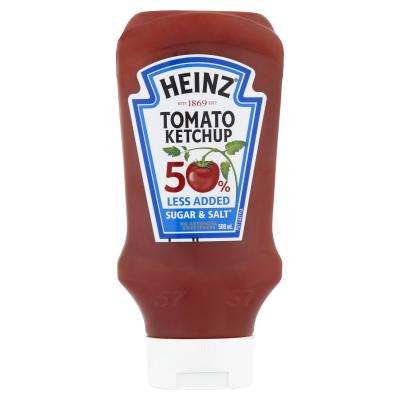 Heinz 50% Less Added Sugar & Salt Ketchup Tomato Sauce 500ml