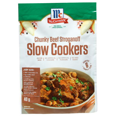 McCormick Slow Cookers Chunky Beef Stroganoff 40g