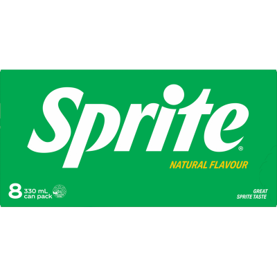 Sprite Natural Flavour Soft Drink Cans 8 x 330ml