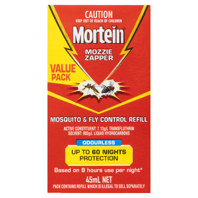Mortein Peaceful Nights Odourless Mosquito & Fly Control Refill 45ml