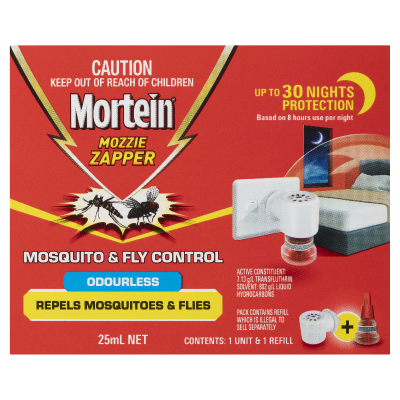 Mortein Peaceful Nights Odourless Mosquito & Fly Control Plug In 25ml