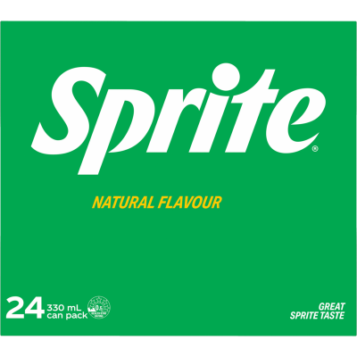 Sprite Natural Flavour Soft Drink Cans 24 x 330ml