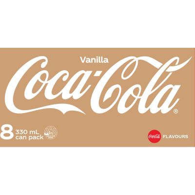 Coca-Cola Vanilla Soft Drink Cans 8 x 330ml