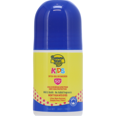 Banana Boat Kids Sunscreen Roll On SPF50+ 75ml