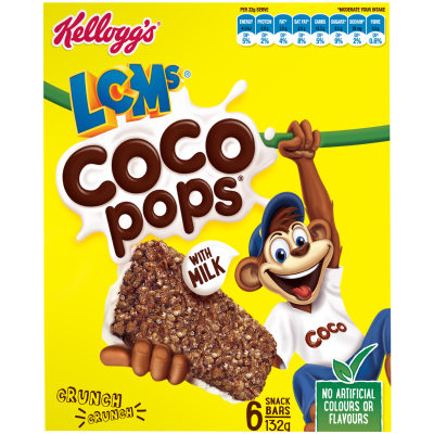 Kellogg's LCMs Cocoa Pops With Milk Bars 6 x 22g
