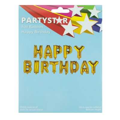 Korbond Happy Birthday Foil Balloon ea