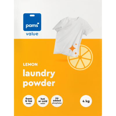 Pams Value Lemon Laundry Powder 4kg