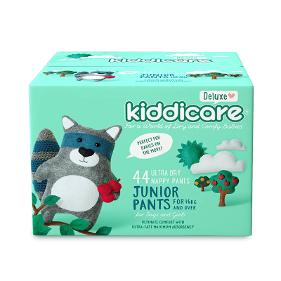 Kiddicare Deluxe Ultra Dry Nappy Pants Boys & Girls 16kg+ Junior 44pk