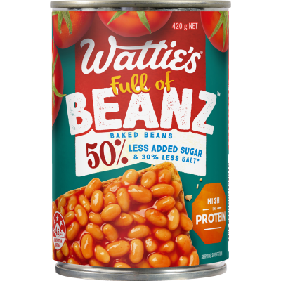 Wattie's Baked Beans 50% Less Added Sugar 420g