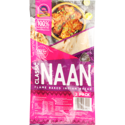 Turkish Bread Classic Naan Bread 2pk