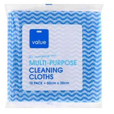 Value Multi Purpose Cleaning Cloths 10pk