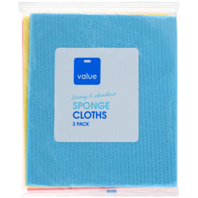 Value Sponge Cloths 3pk