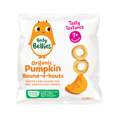 Little Bellies Organic Pumpkin Round-A-Bouts 7+ Months 12g