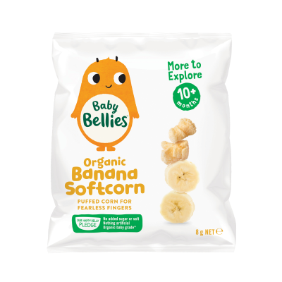 Baby Bellies Organic Banana Softcorn 10+ Months 8g