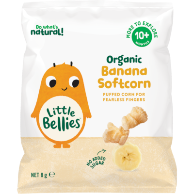 Little Bellies Organic Banana Softcorn 10+ Months 8g