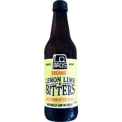 Lo Bros Lemon Lime & Bitters Organic Live Fermented Soda 330ml