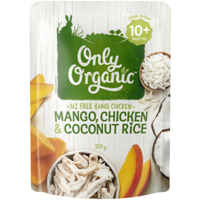 Only Organic Mango Chicken & Coconut Rice 10+ Months 170g