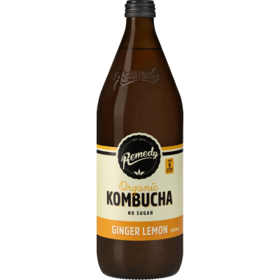 Remedy Ginger Lemon Organic Kombucha 750ml