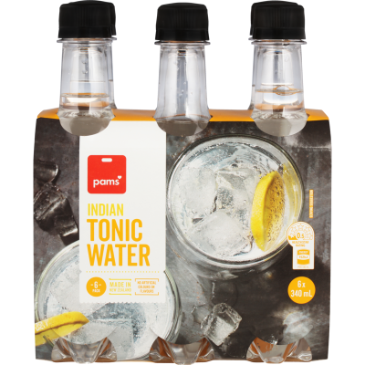 Pams Indian Tonic Water Bottles 6 x 340ml