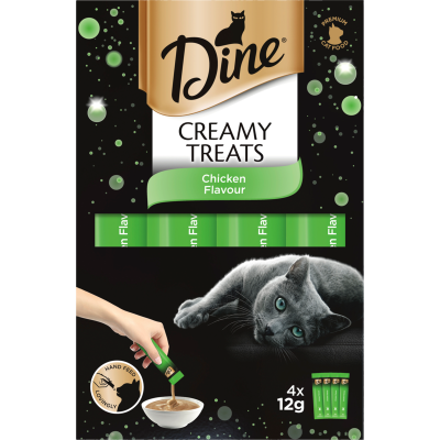 Dine Creamy Treats Chicken Flavour Cat Treats 48g