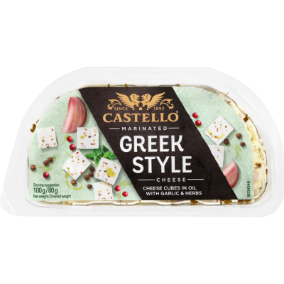 Castello Marinated Greek Style Cheese In Oil With Garlic & Herbs 100g