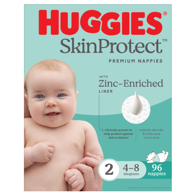 Huggies Nappies Infant For Boys & Girls Size 2 4-8kg 96pk