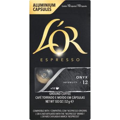 L'OR Onyx Intensity 12 Coffee Capsules 10pk