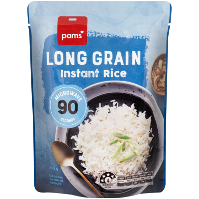 Pams Long Grain Instant Rice 250g