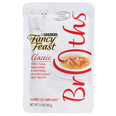 Purina Fancy Feast Broths Tuna, Anchovies & Whitefish Pet Food 40g