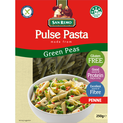 San Remo Green Peas Penne Pulse Pasta 250g