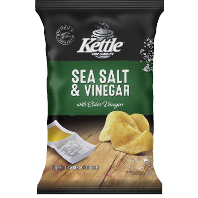 Kettle Chip Company Sea Salt & Vinegar Potato Chips 150g