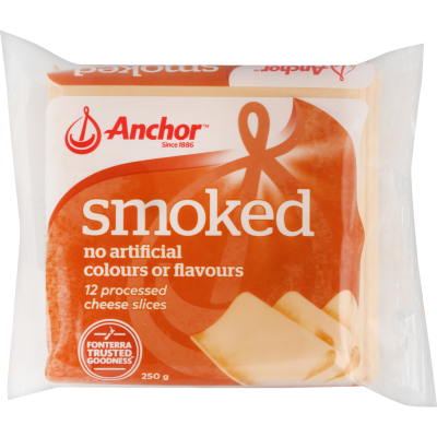 Anchor Smoked Processed Cheese Slices 250g