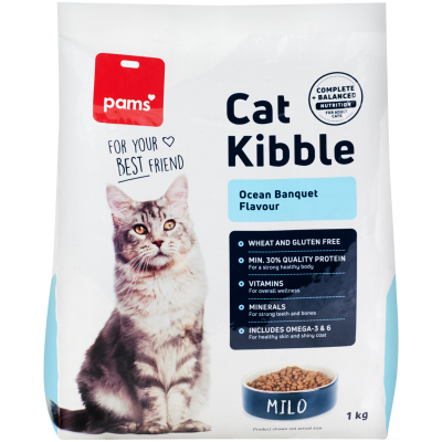 Pams Ocean Flavor Banquet Cat Kibble 1kg